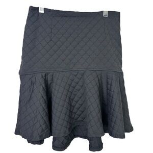 David Lerner Quilted Flounce Skirt Size Small